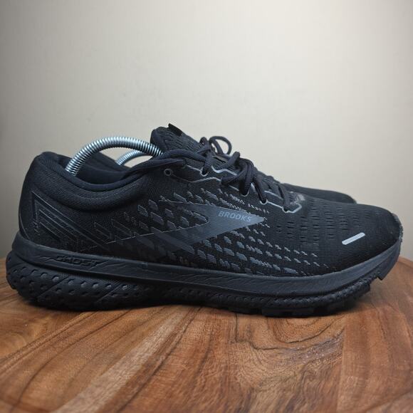 Brooks Ghost 13 Triple Black Mens Size 12.5 Athletic Running Shoes 1103484E072 - Picture 1 of 11